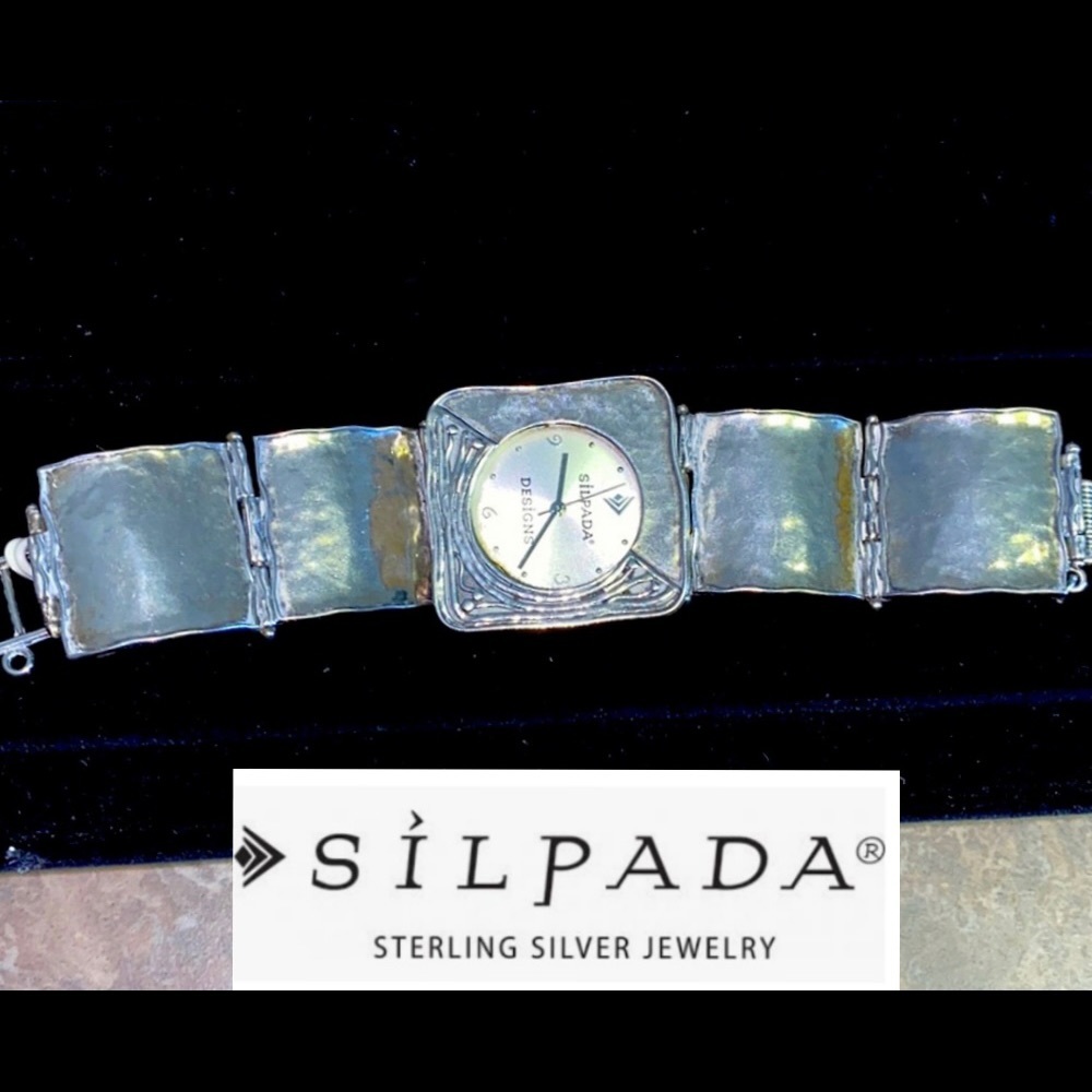 Silpada Square Israel Hammered Watch